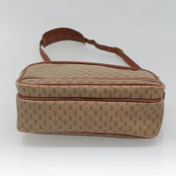 GUCCI Micro GG Supreme Shoulder Bag PVC Beige Gold 001 115 5443 Auth bs27554 - Picture 7 of 16